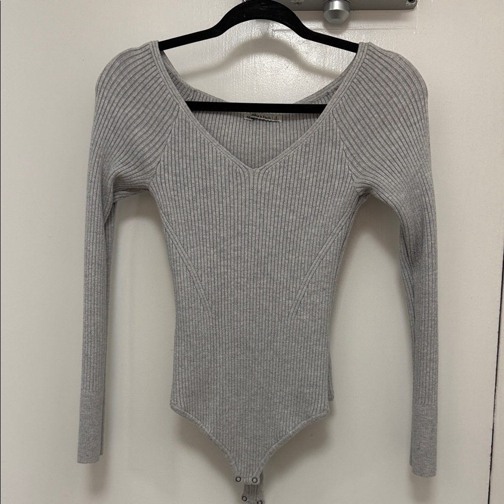 Grey Abercrombie Body Suit Sweater